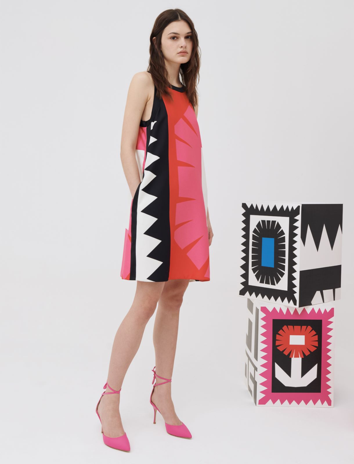 Patterned dress - Fuchsia - Marina Rinaldi - 2