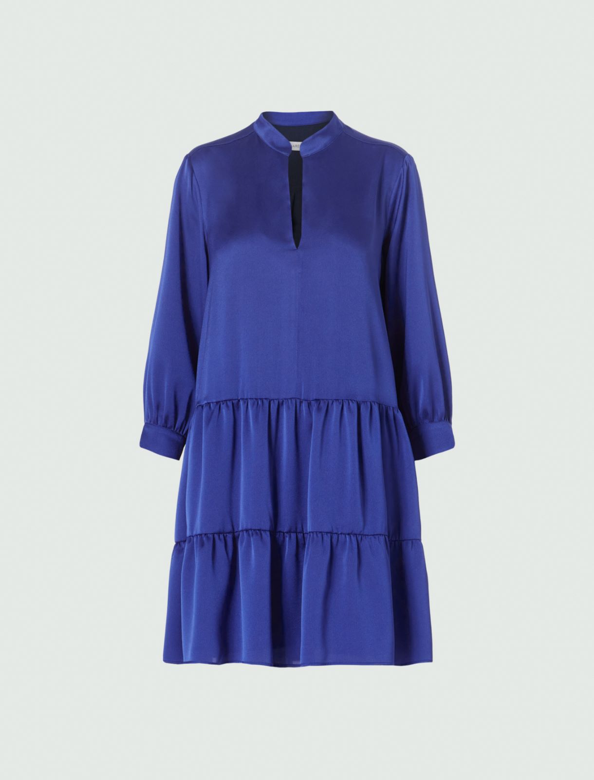 Satin A-line dress - Cornflower blue - Marella