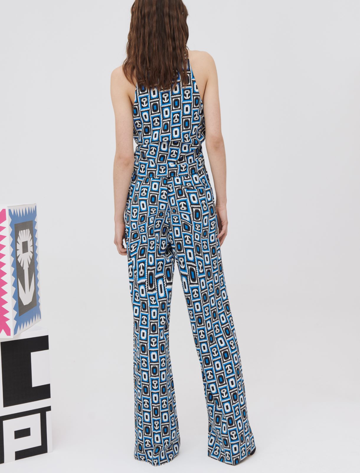 Printed jumpsuit - Cornflower blue - Marina Rinaldi - 2