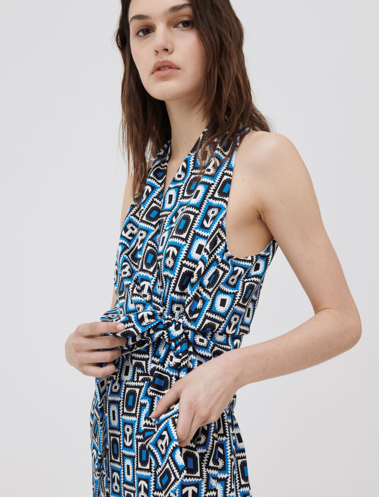 Printed jumpsuit - Cornflower blue - Marina Rinaldi - 4
