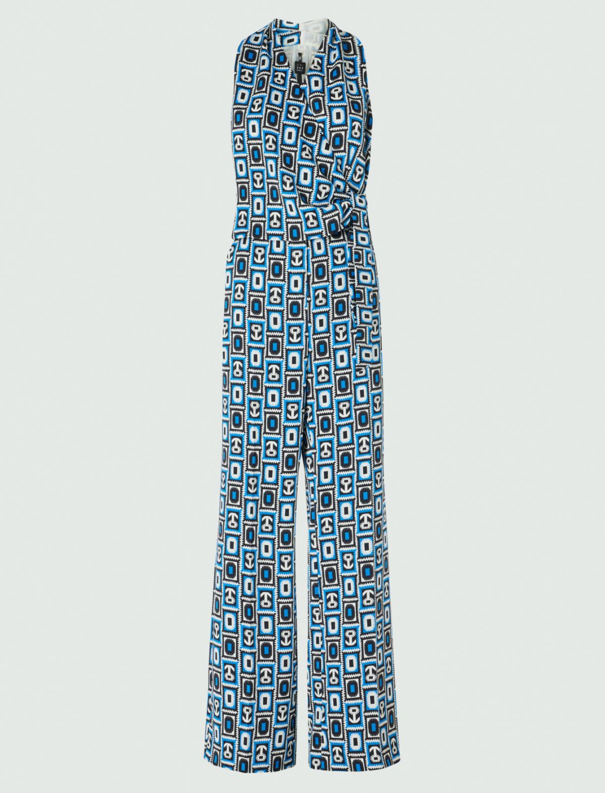 Printed jumpsuit - Cornflower blue - Marina Rinaldi - 5