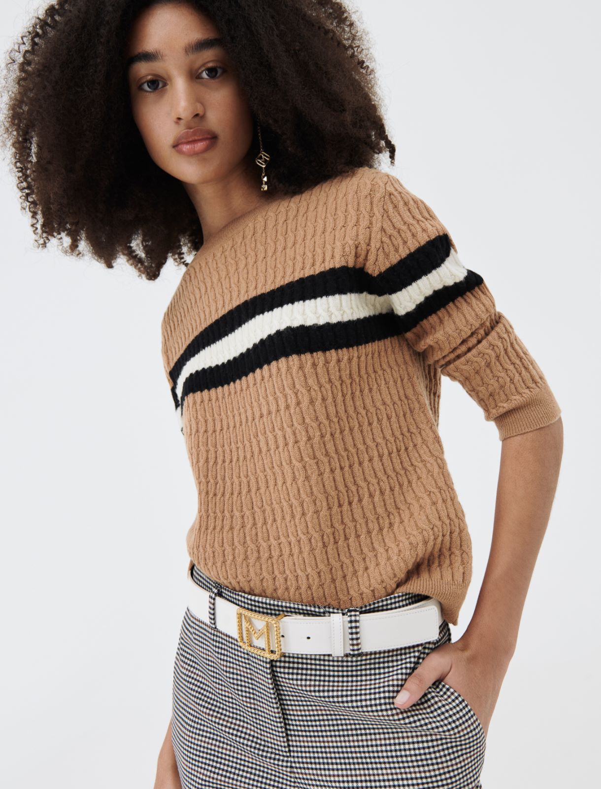 Pure wool sweater - Camel - Marella - 4