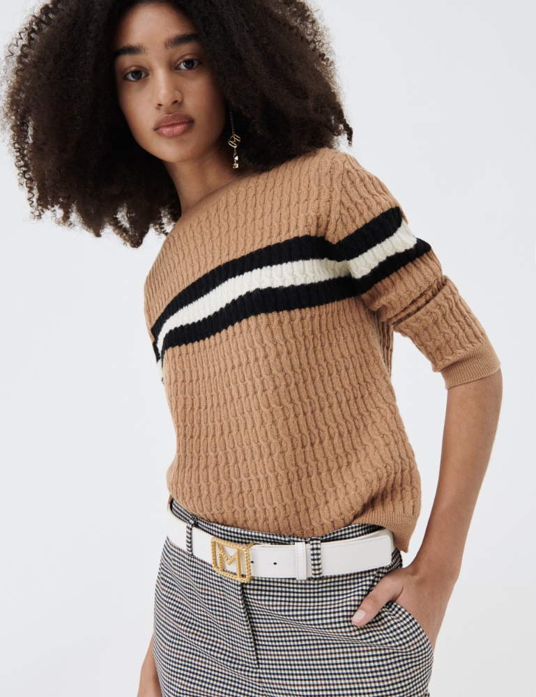 Pure wool sweater - Camel - Marella