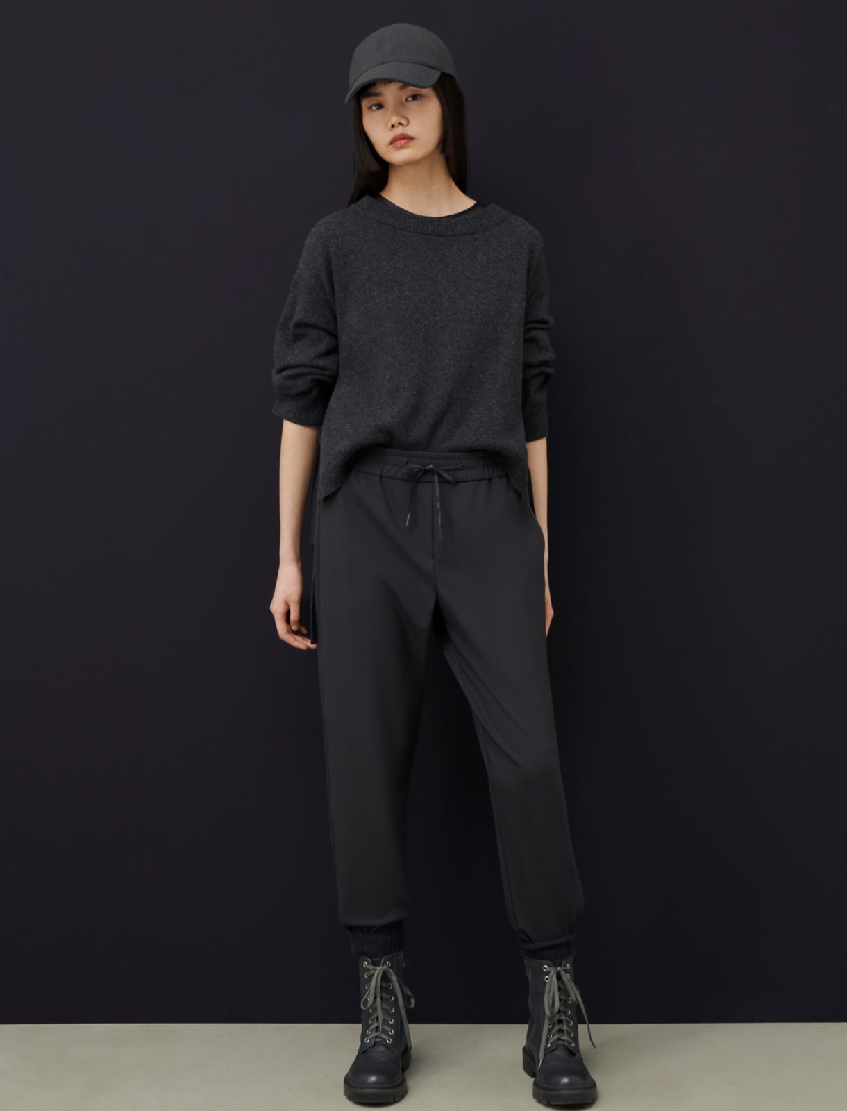 Boxy jumper, dark grey | Marella