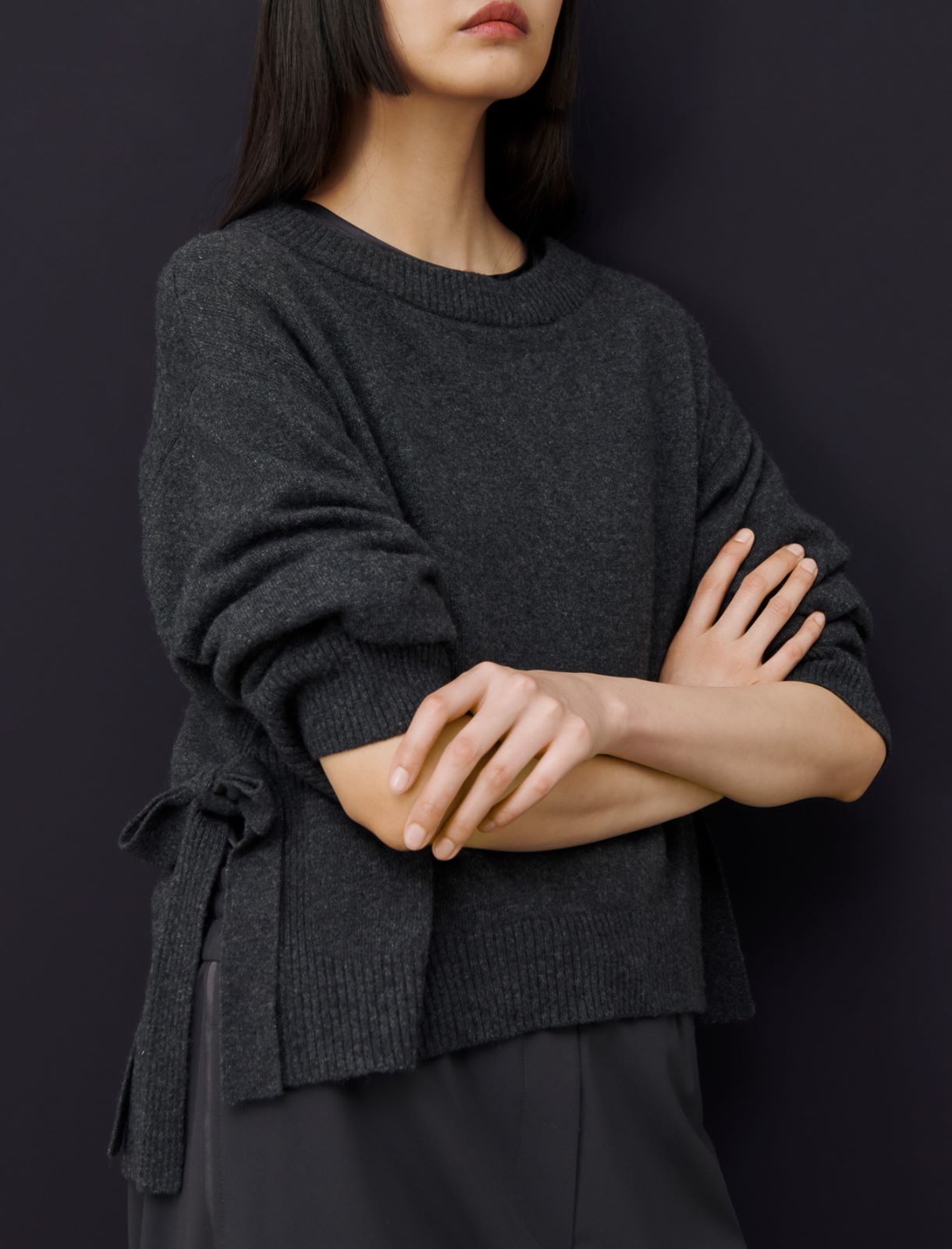 Boxy jumper, dark grey | Marella