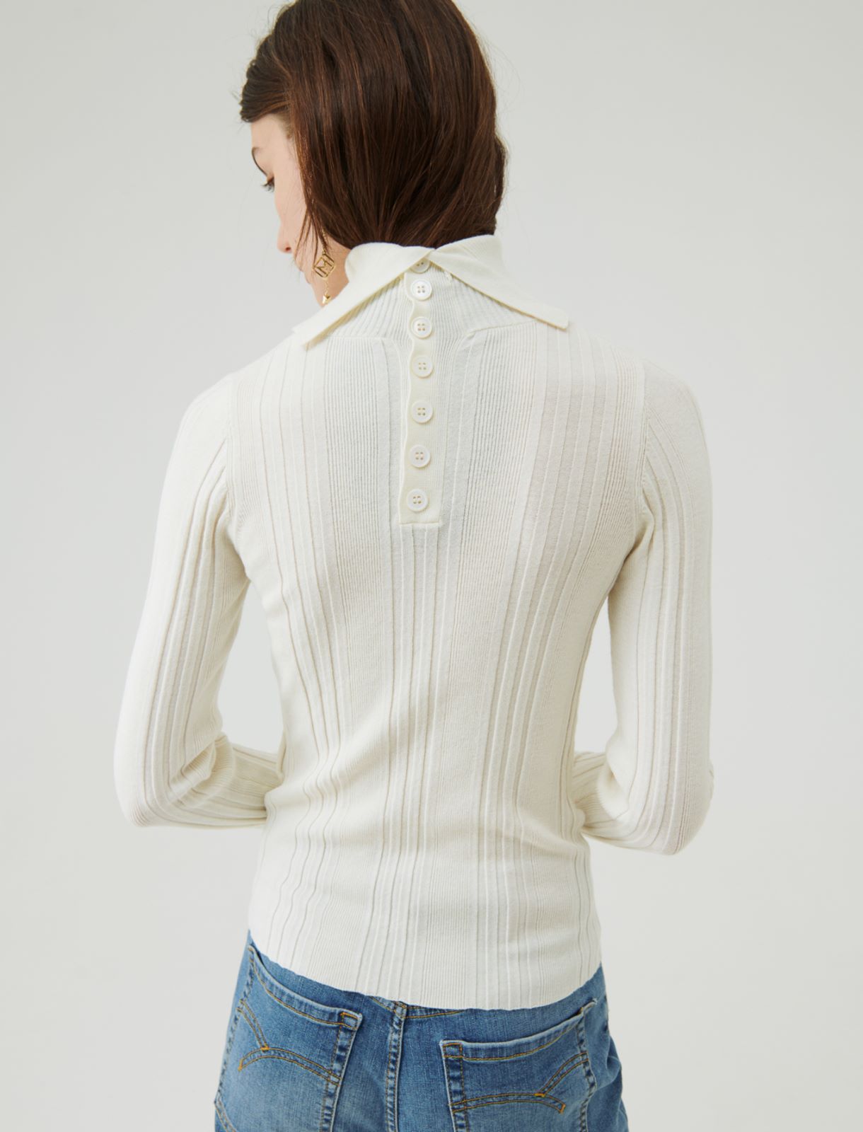 Maglia a coste, bianco | Marella