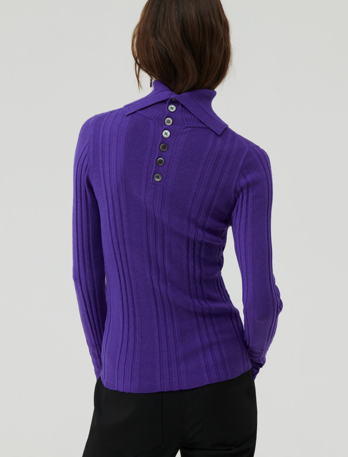 Rib-knit sweater - Purple - Marella - 2