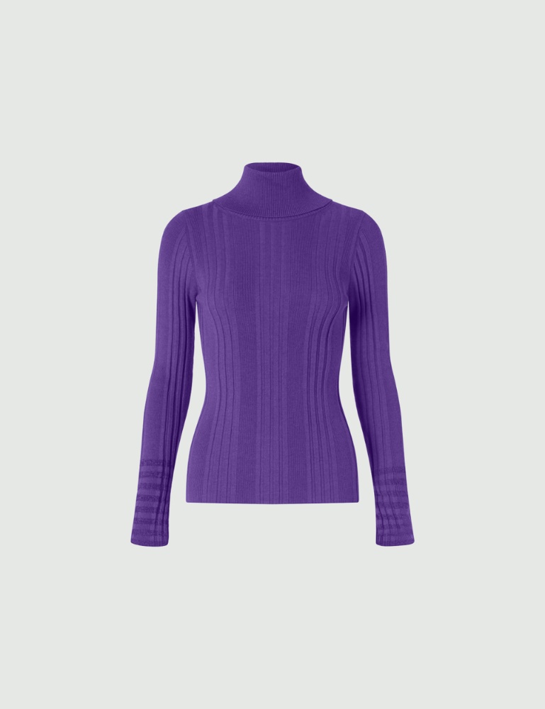 Rib-knit sweater - Purple - Marella - 2
