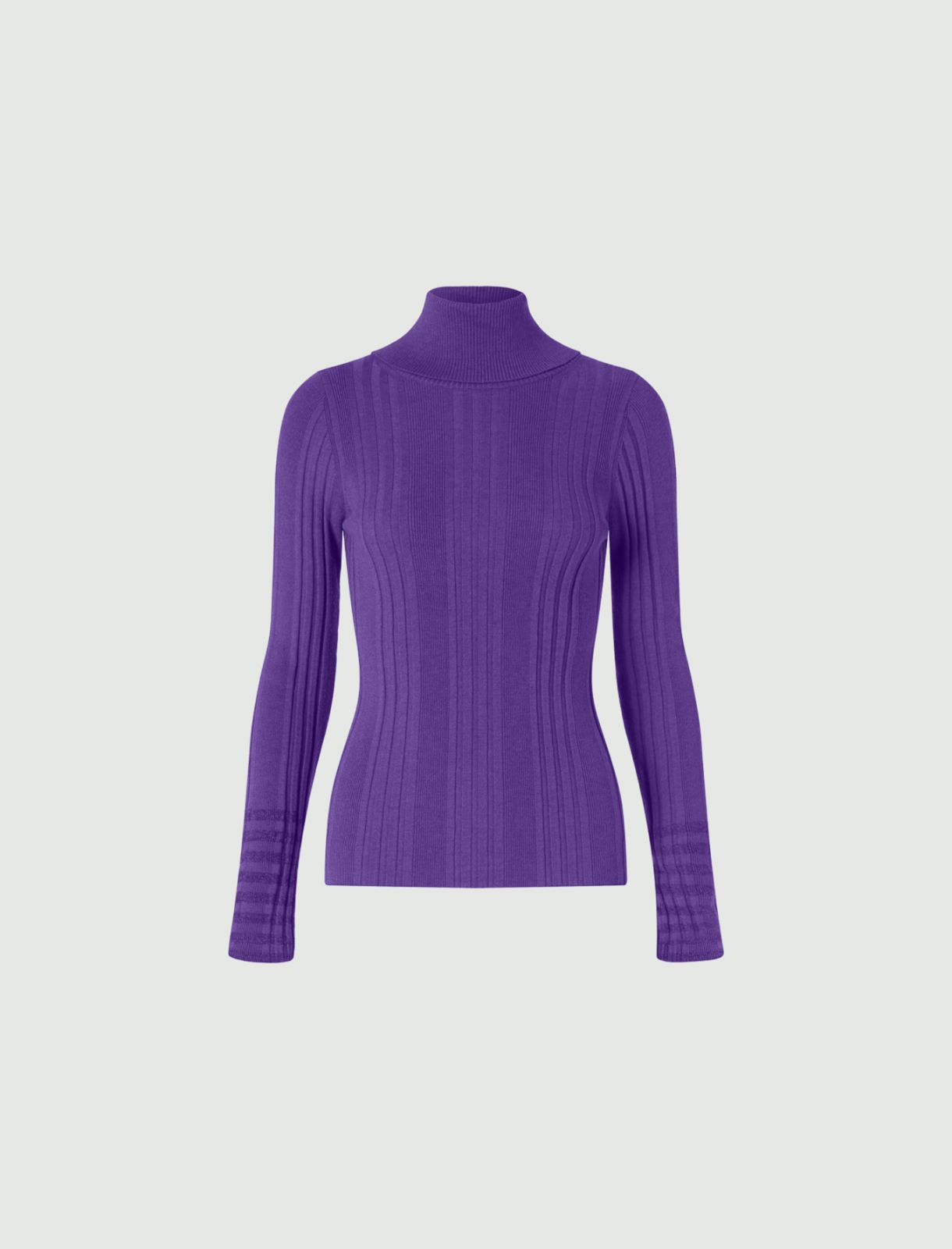 Rib-knit sweater - Purple - Marella - 5