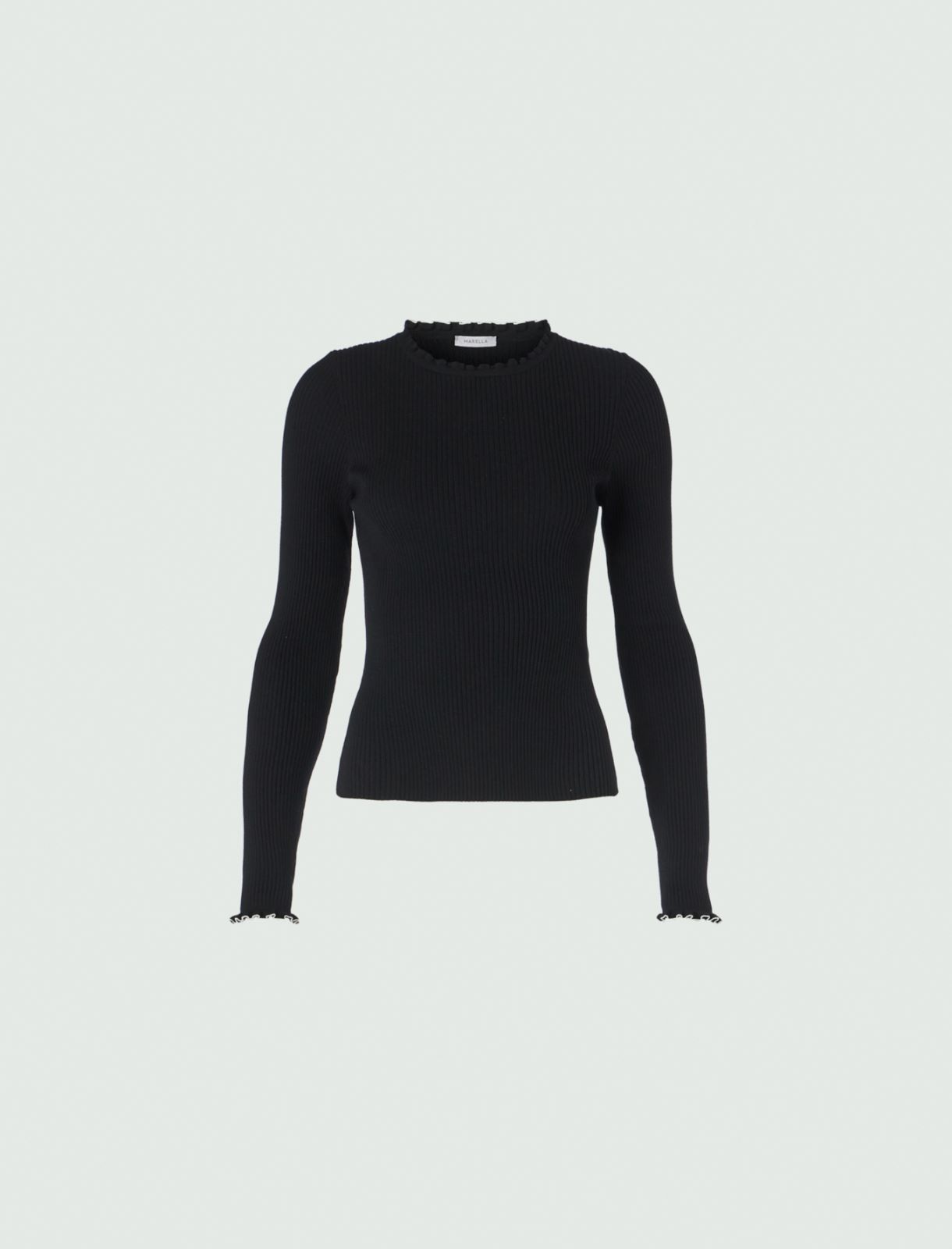 Ruched sweater - Black - Marina Rinaldi