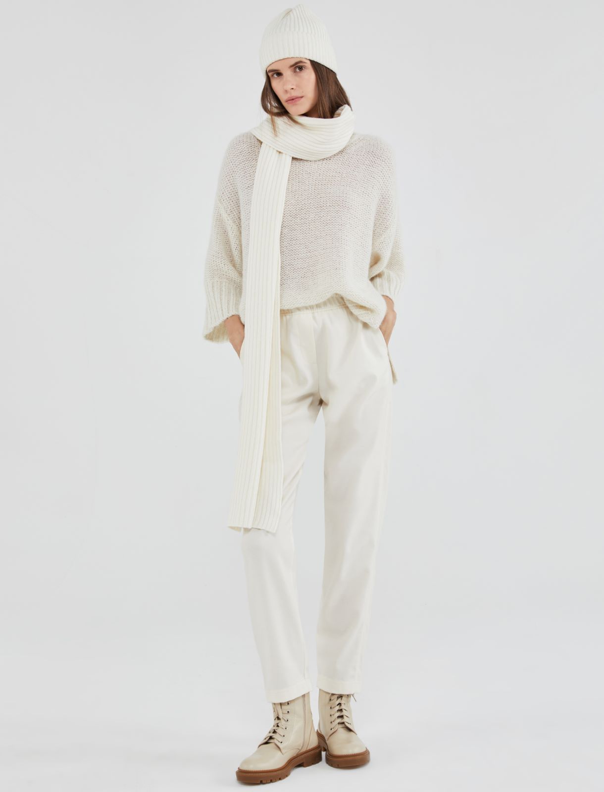 Sequinned jumper - White - Marina Rinaldi