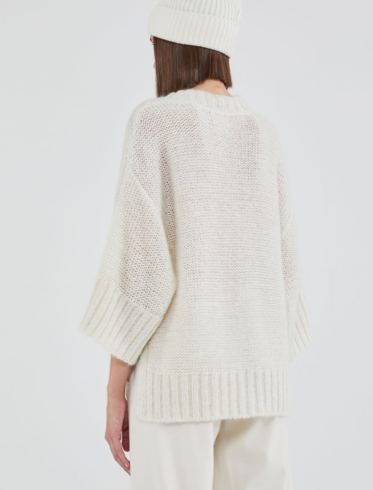 Sequinned jumper, white | Marella Sequinned jumper - White - Marina Rinaldi - 2