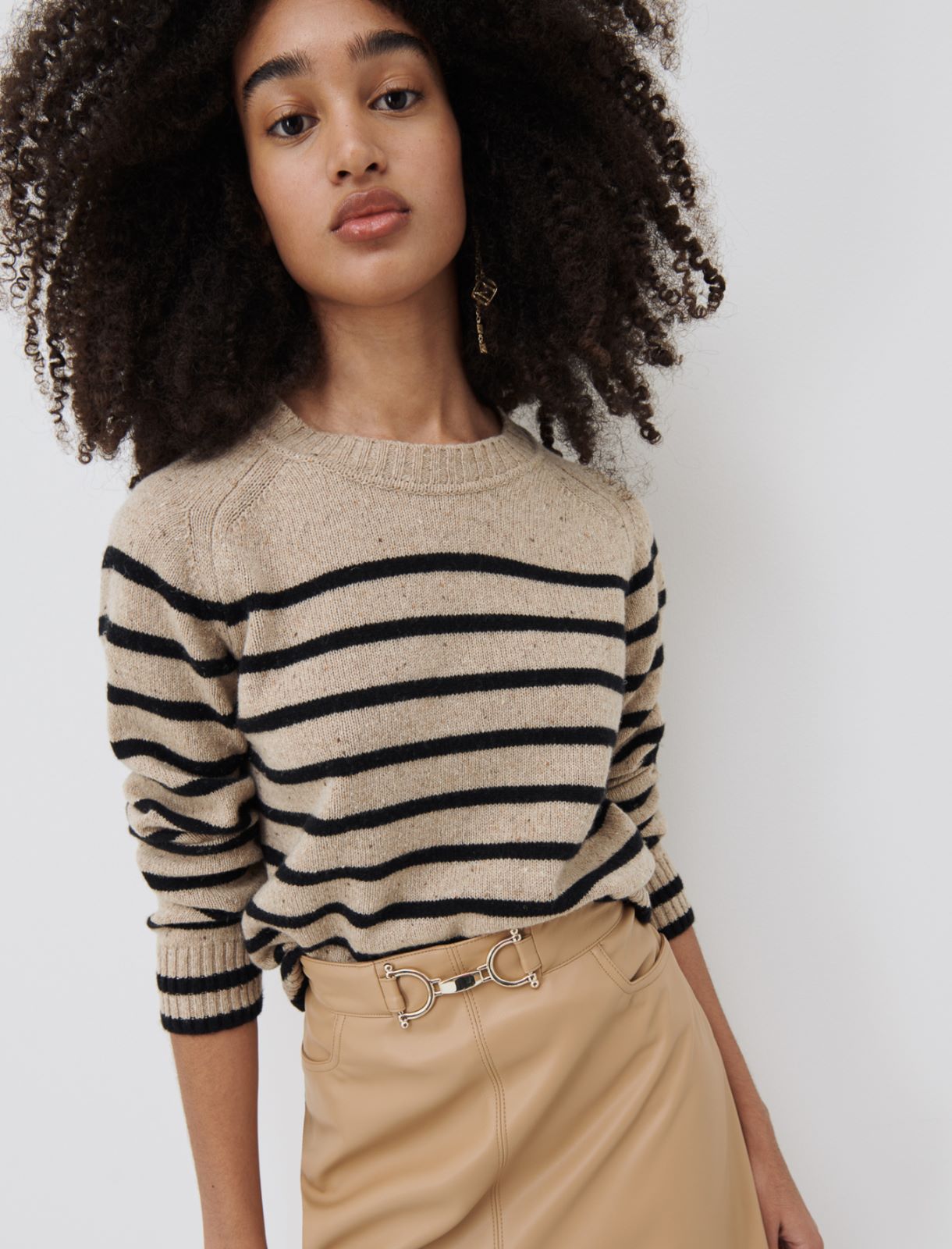 Striped sweater - Natural - Marella - 3