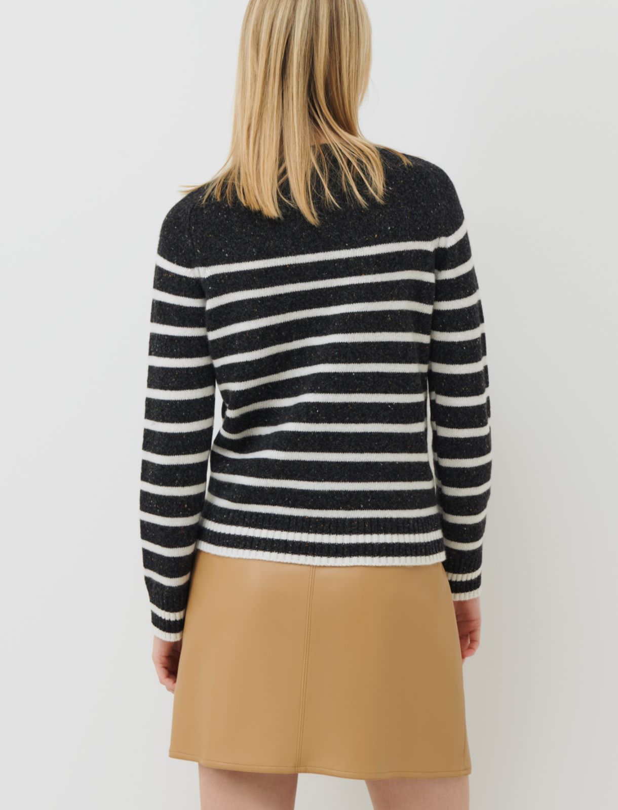 Striped sweater, dark grey | Marella