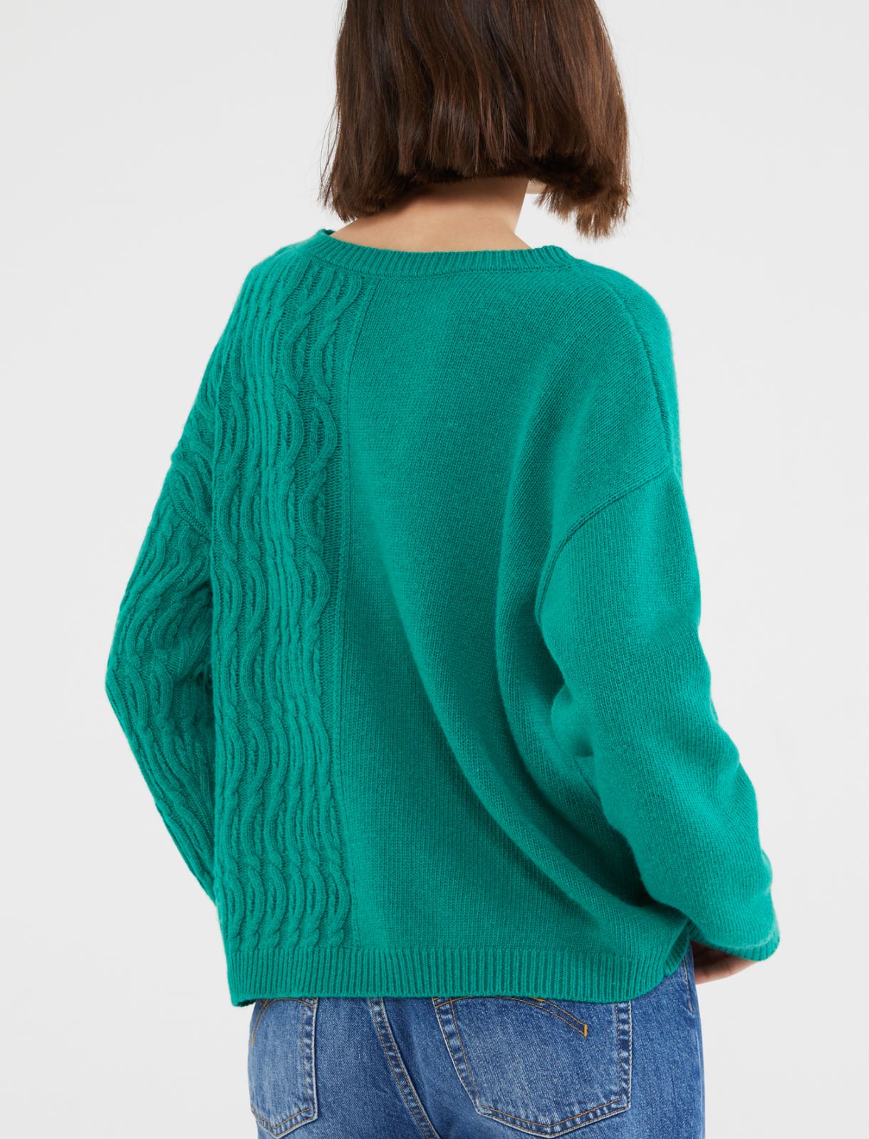 Boxy sweater - Green - Marella - 2