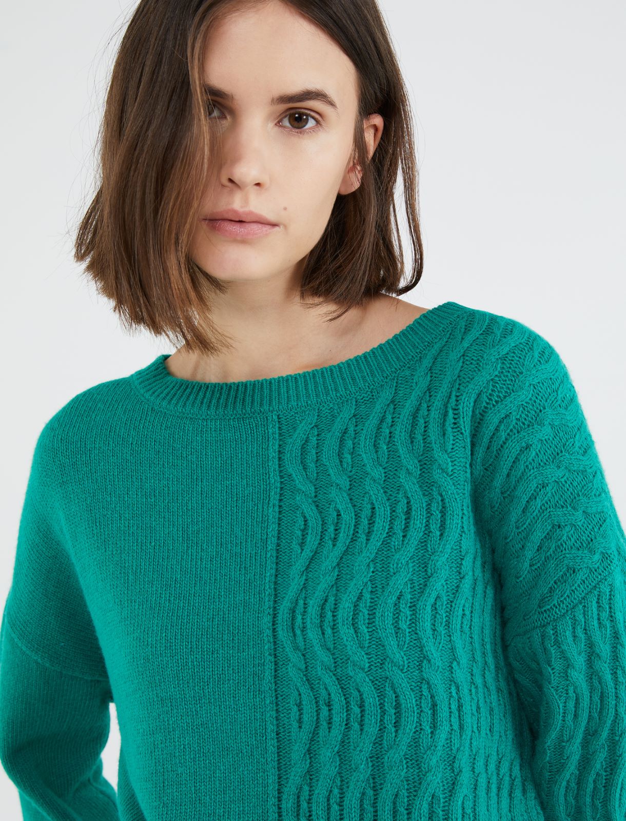 Boxy sweater - Green - Marella - 4