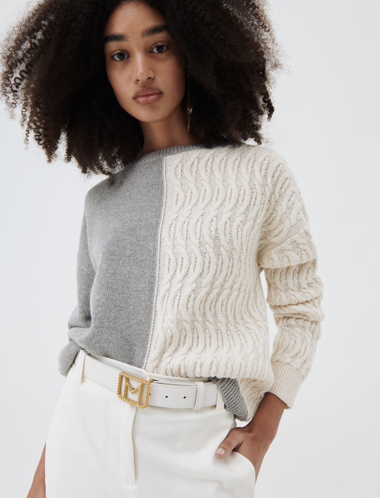 Pull carré, creme | Marella Pull carré - Creme - Marella - 3