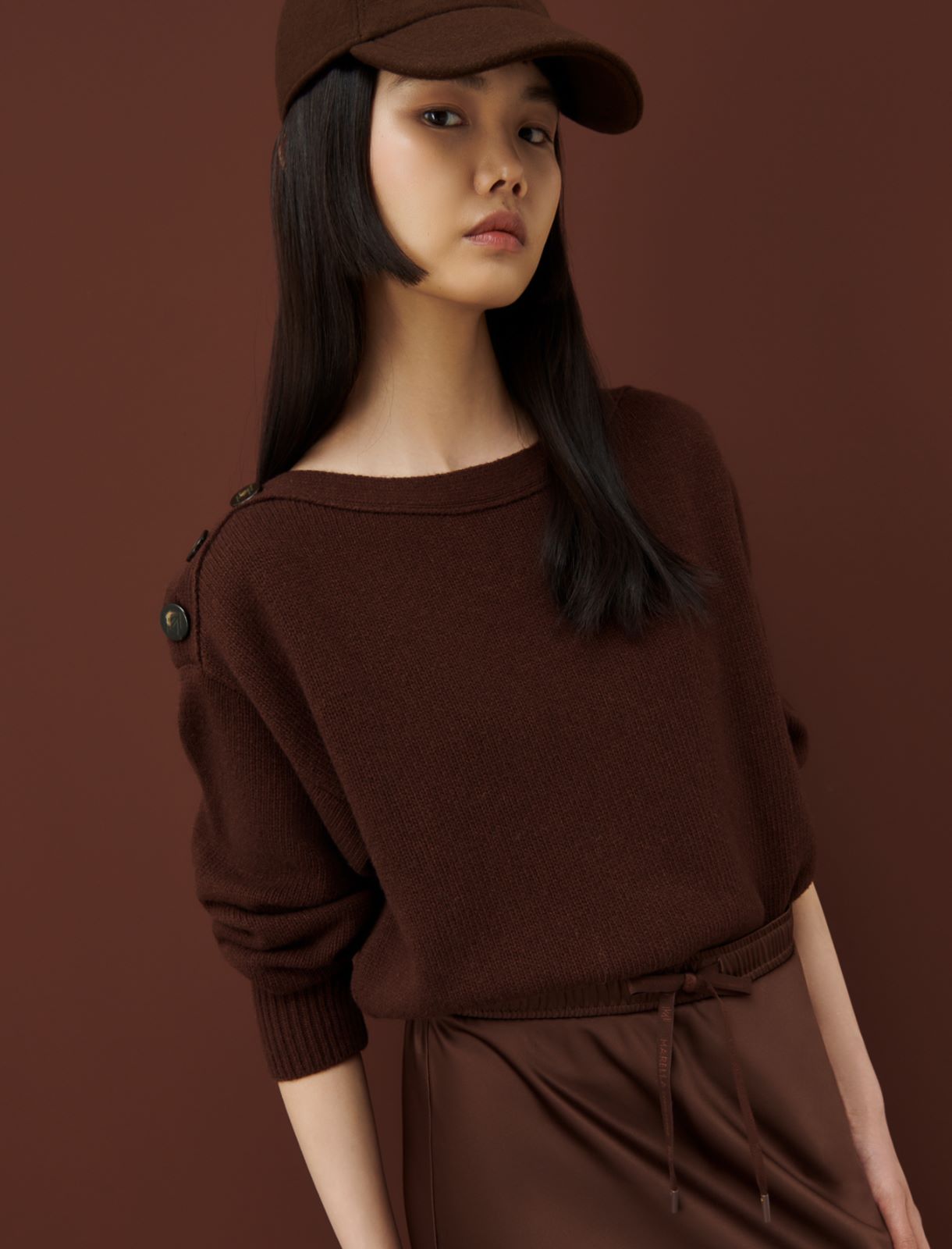 Pullover aus Wollmischung, dunkelbraun | Marella Pullover aus Wollmischung - Dunkelbraun - Marella - 3