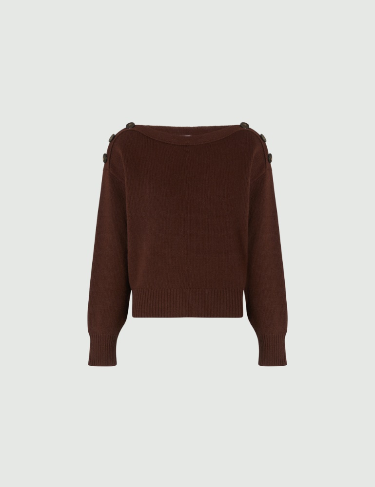 Wool blend jumper - Dark brown - Marella - 2