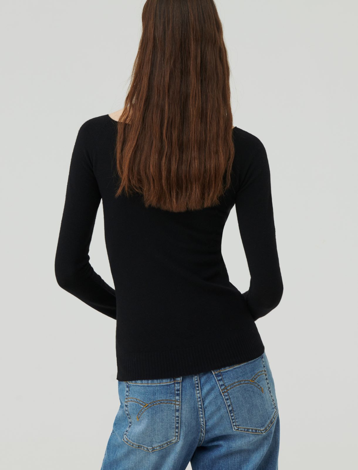 Anliegender Pullover, schwarz - Marella