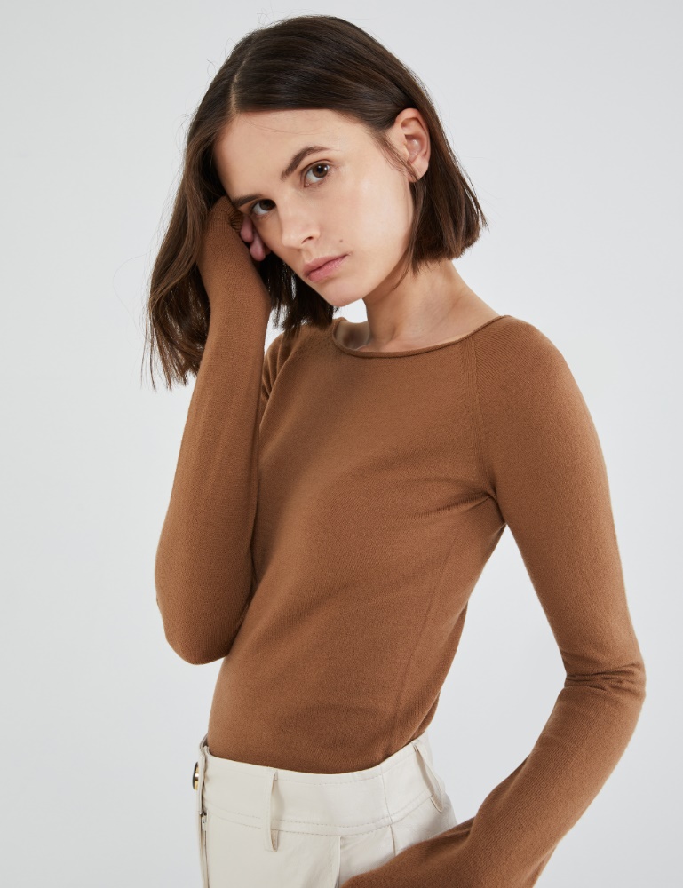 Slim-fit sweater - Camel - Marella