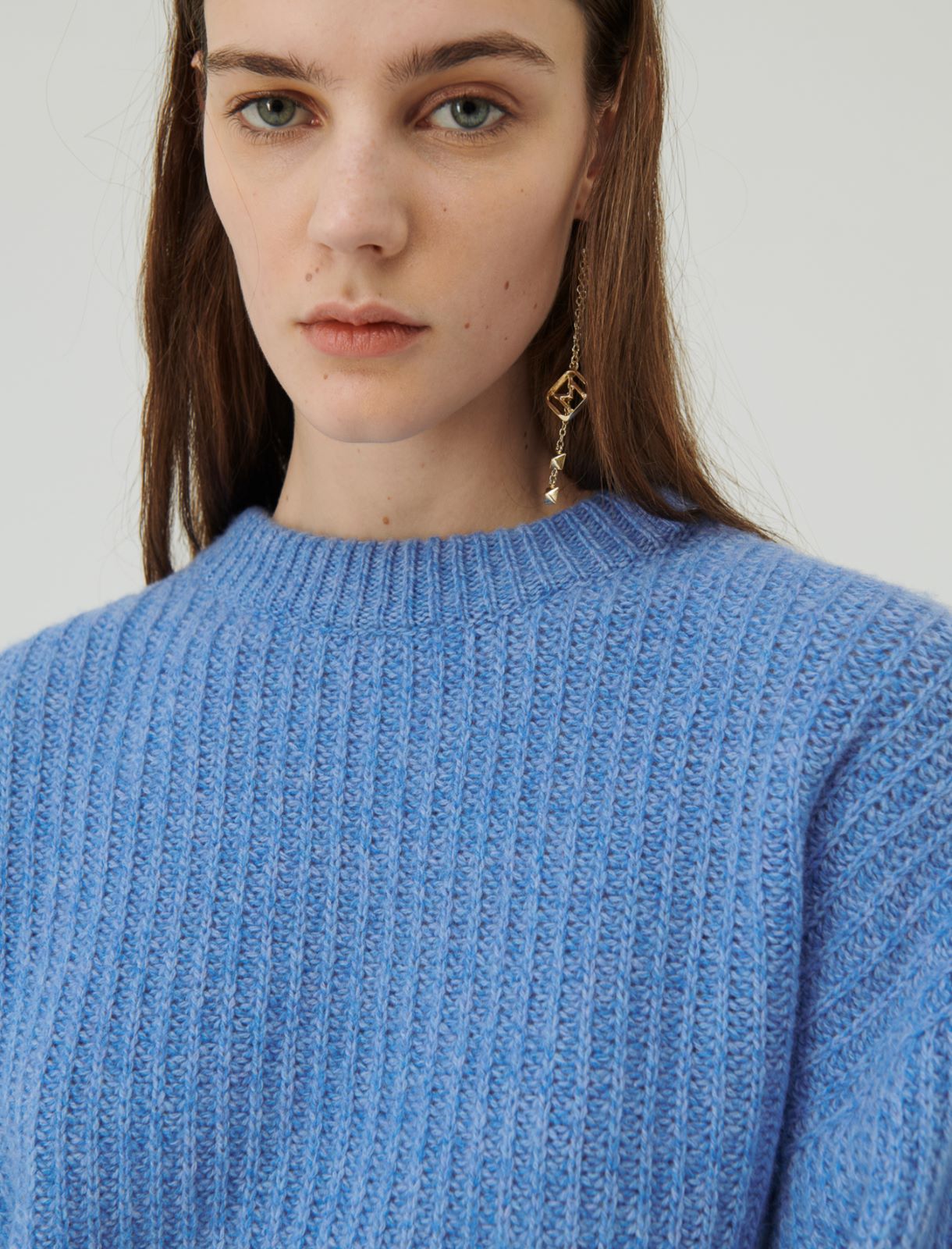 Pure wool sweater - Light blue - Marella - 4