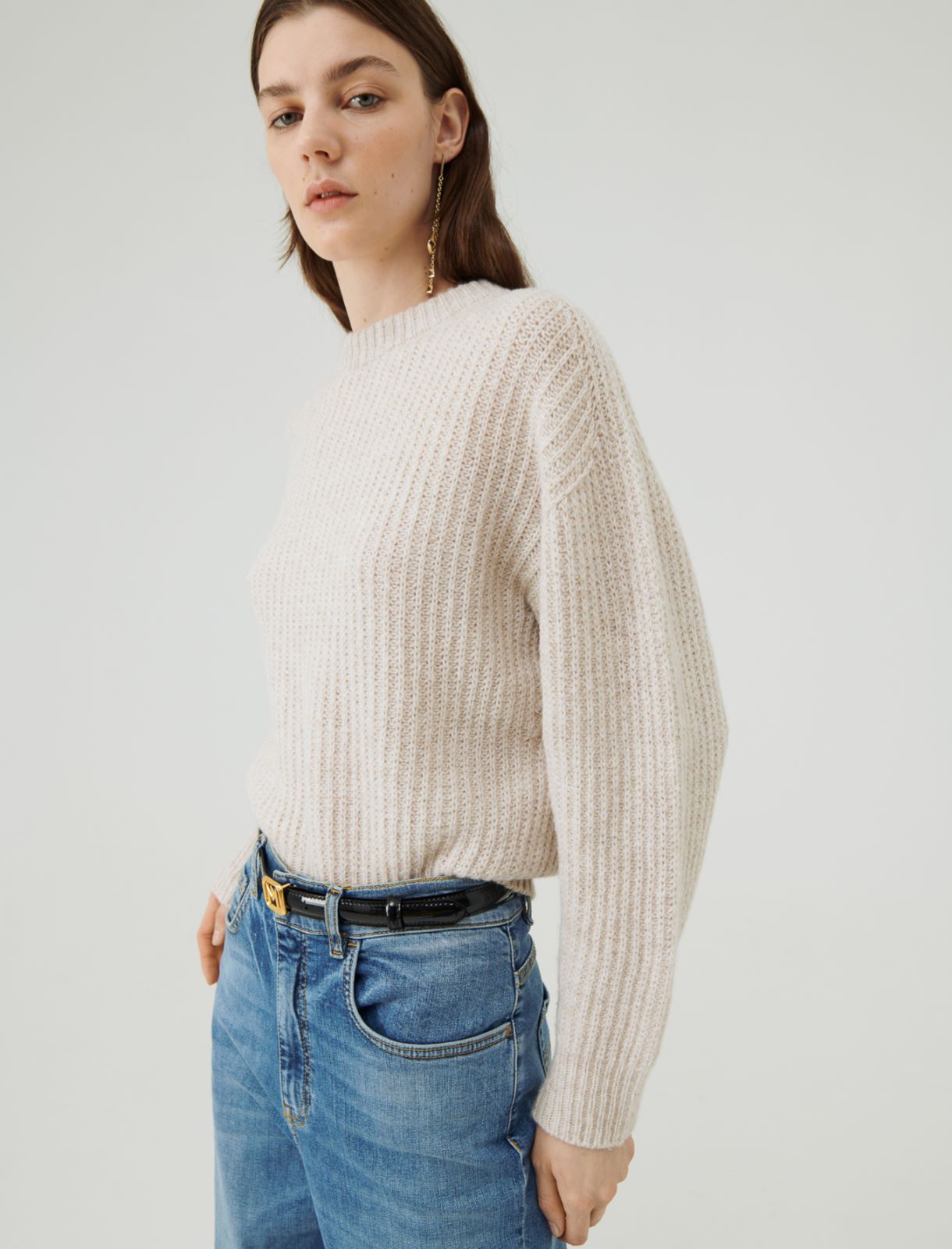 Pure wool sweater - Beige - Marina Rinaldi - 3