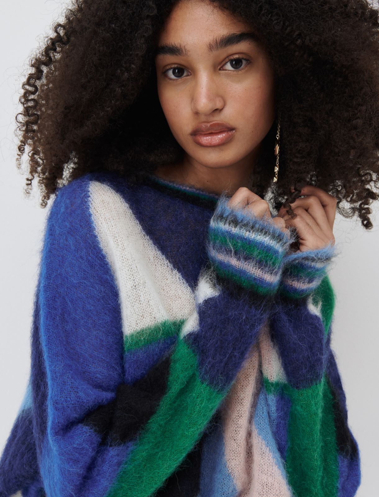 Alpaca-blend sweater - Light blue - Marella - 4