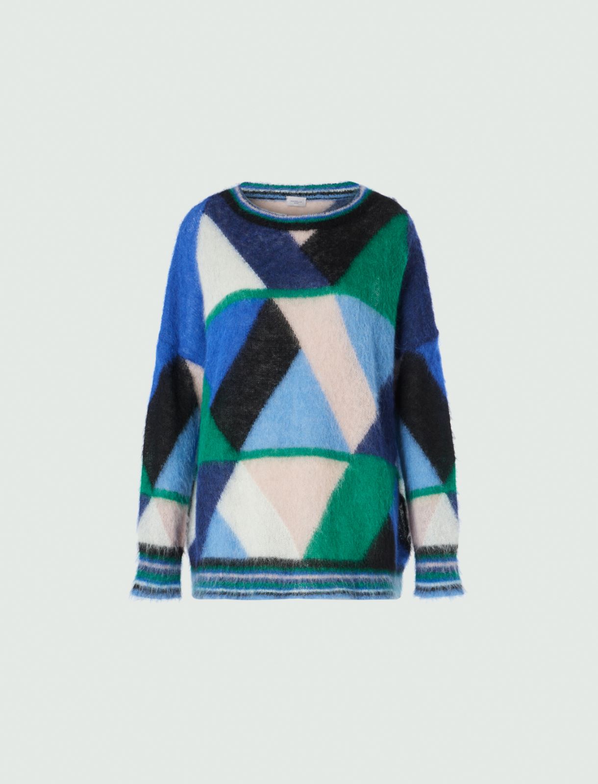 Alpaca-blend sweater - Light blue - Marella - 5