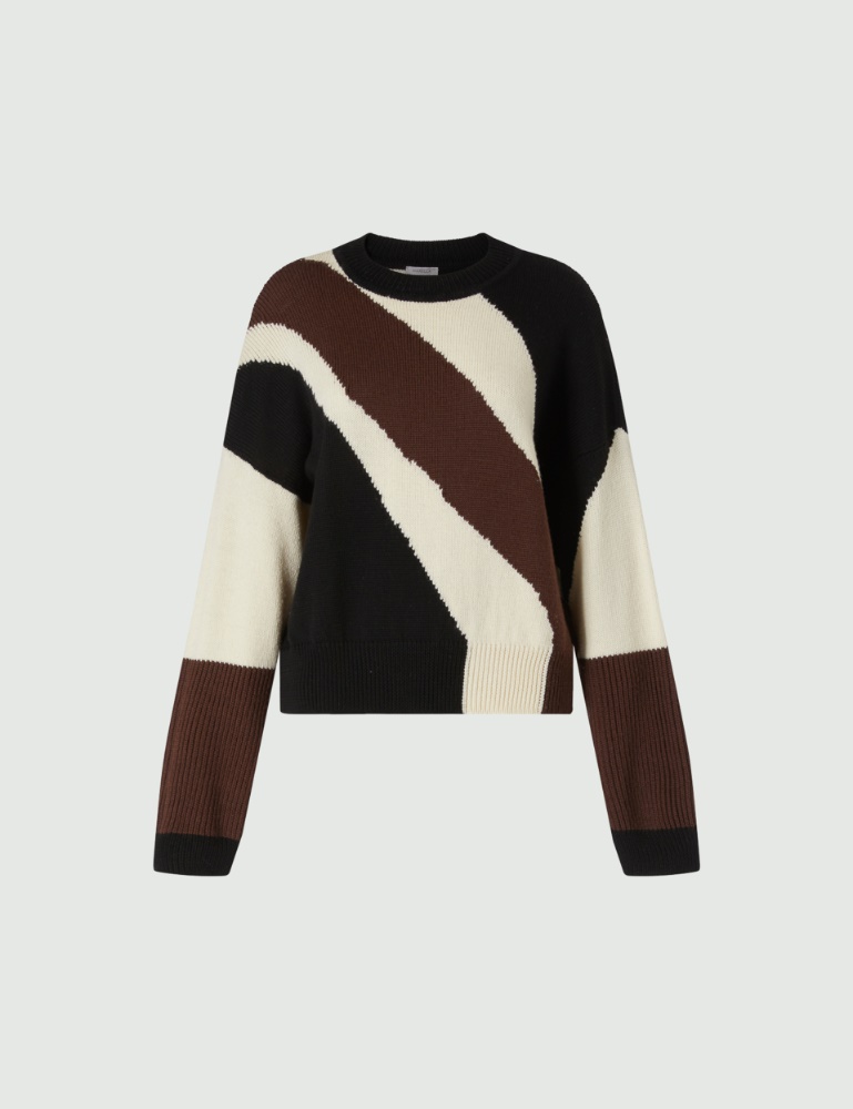 Inlay sweater - Brown - Marella - 2