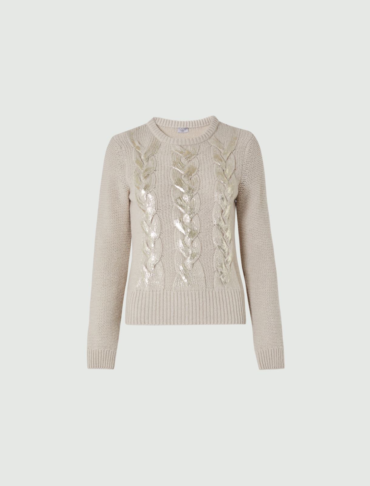 Cable-knit sweater - Beige - Marella - 5