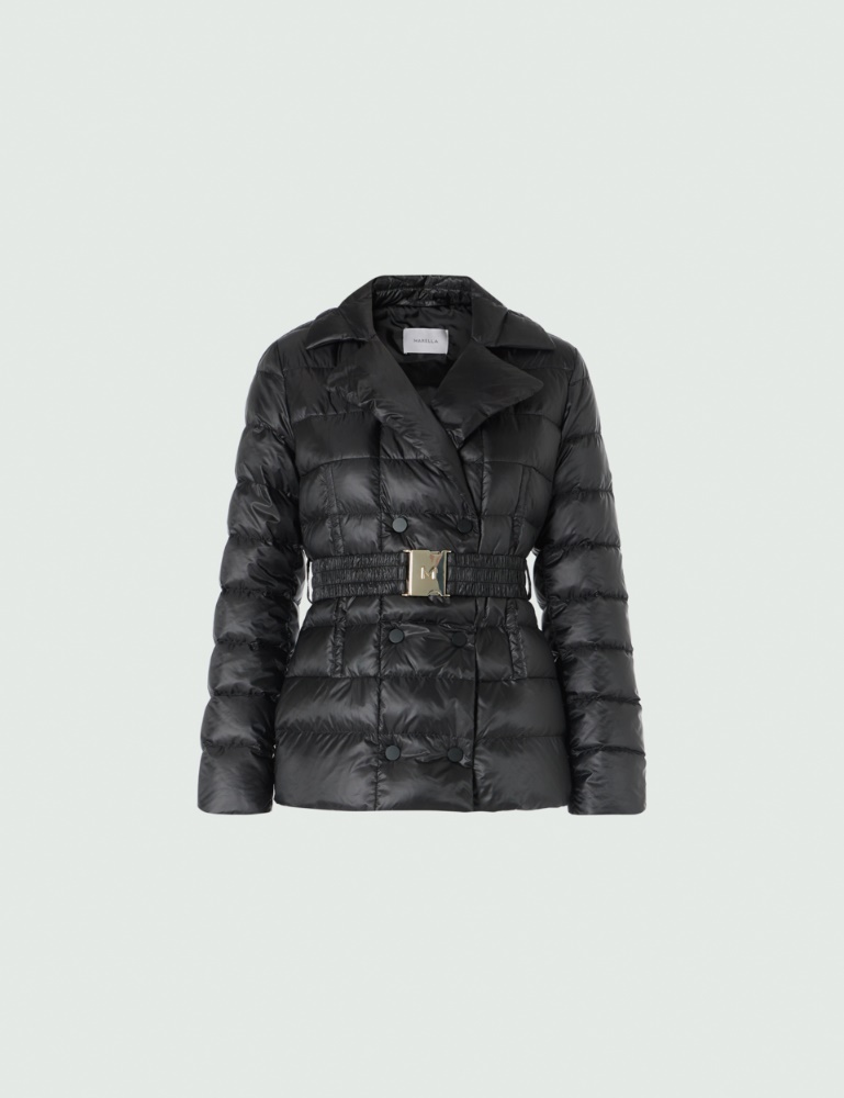 Double-breasted down jacket - Black - Marella - 2