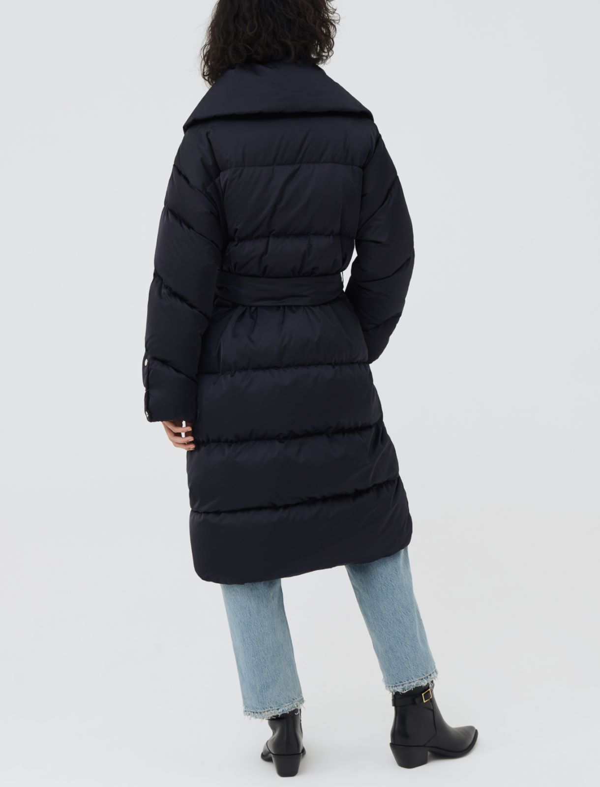 Satin down jacket, navy | Marella