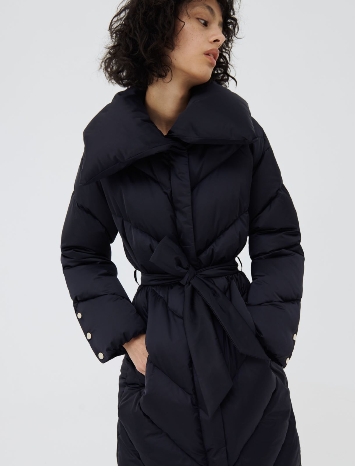 Satin down jacket, navy | Marella