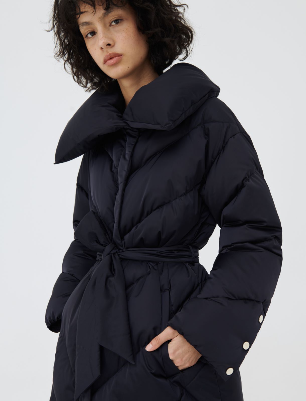 Satin down jacket, navy | Marella