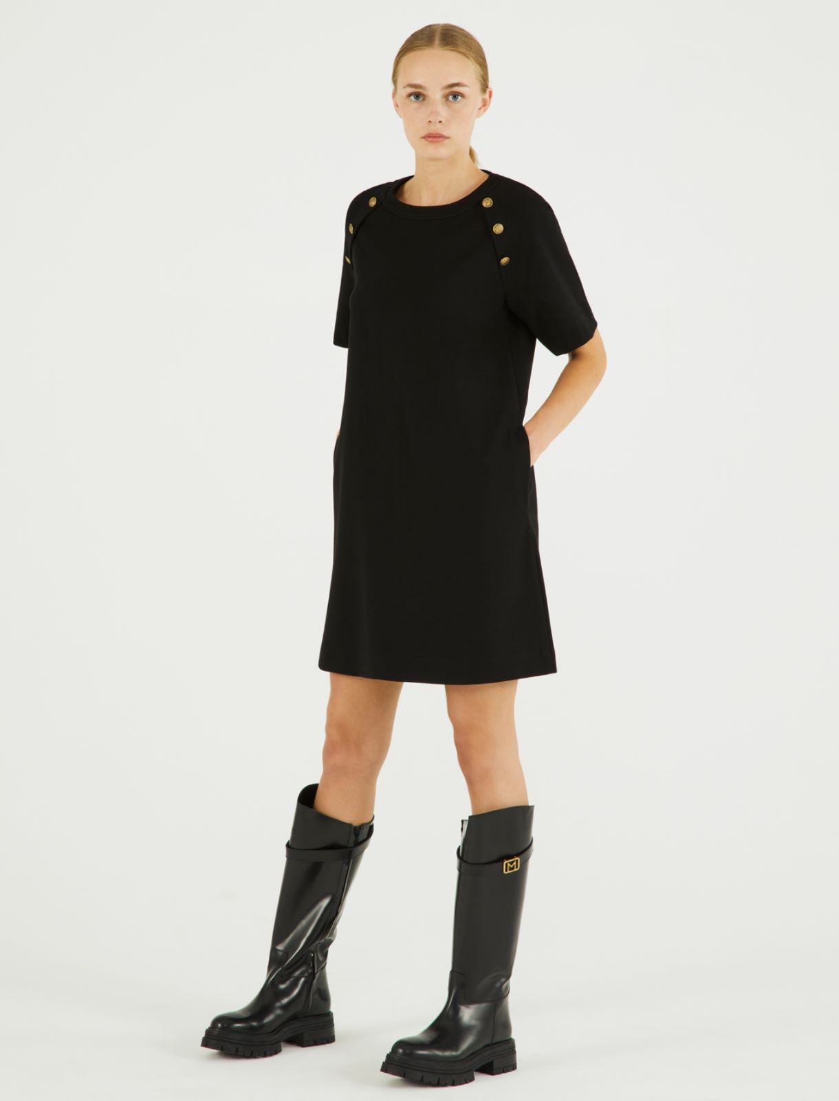 Jersey dress - Black - Marina Rinaldi - 2