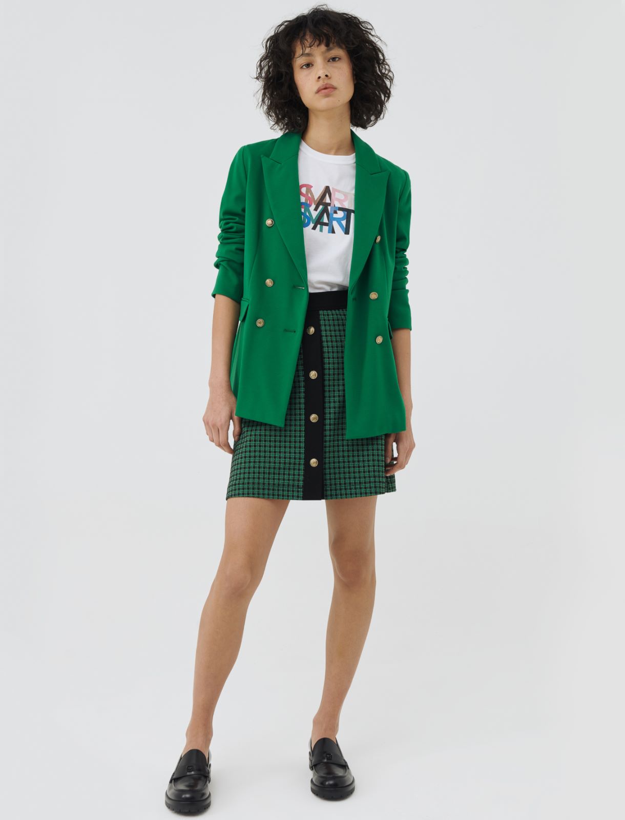 Jacquard skirt - Green - Marina Rinaldi