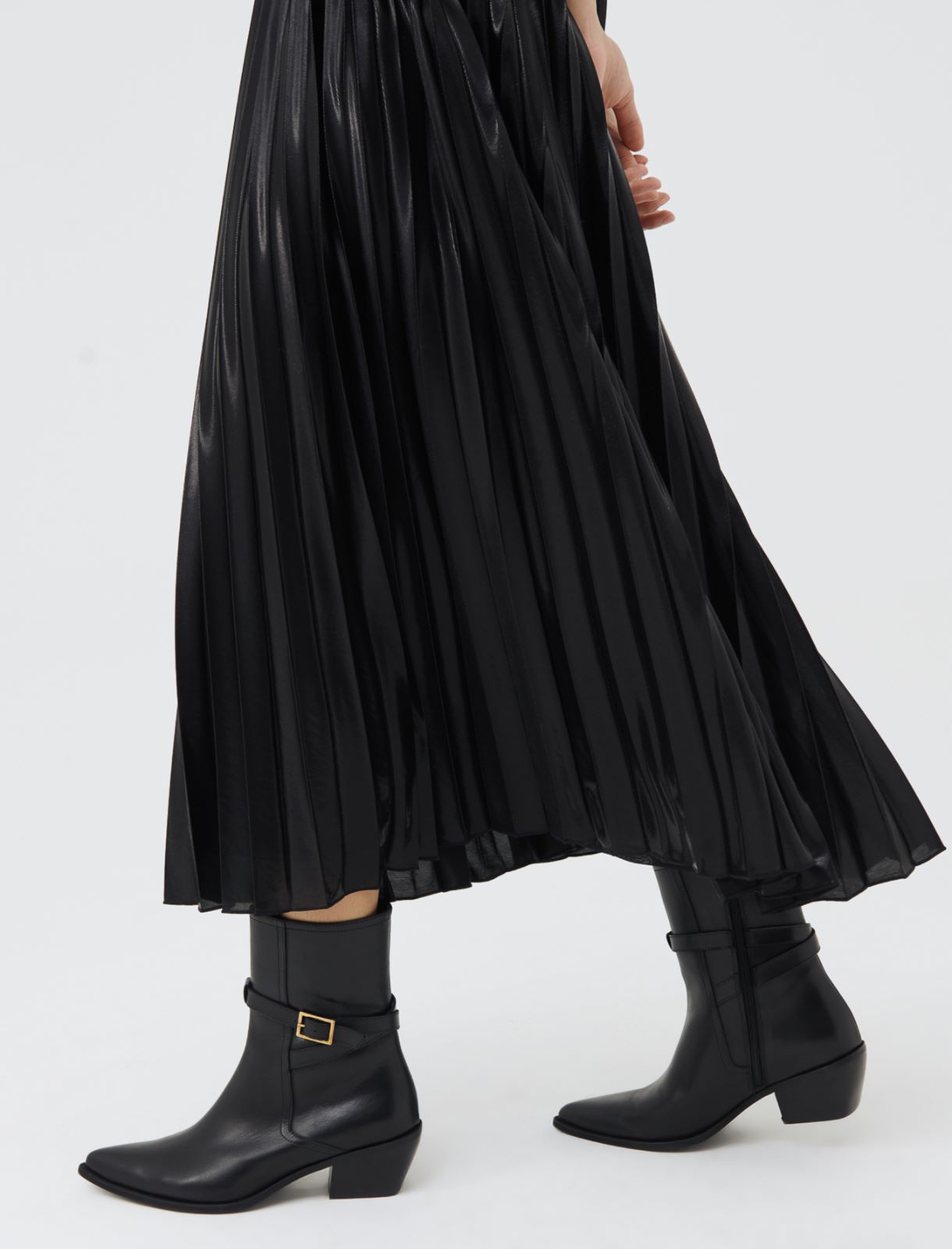 Pleated skirt - Black - Marella - 4