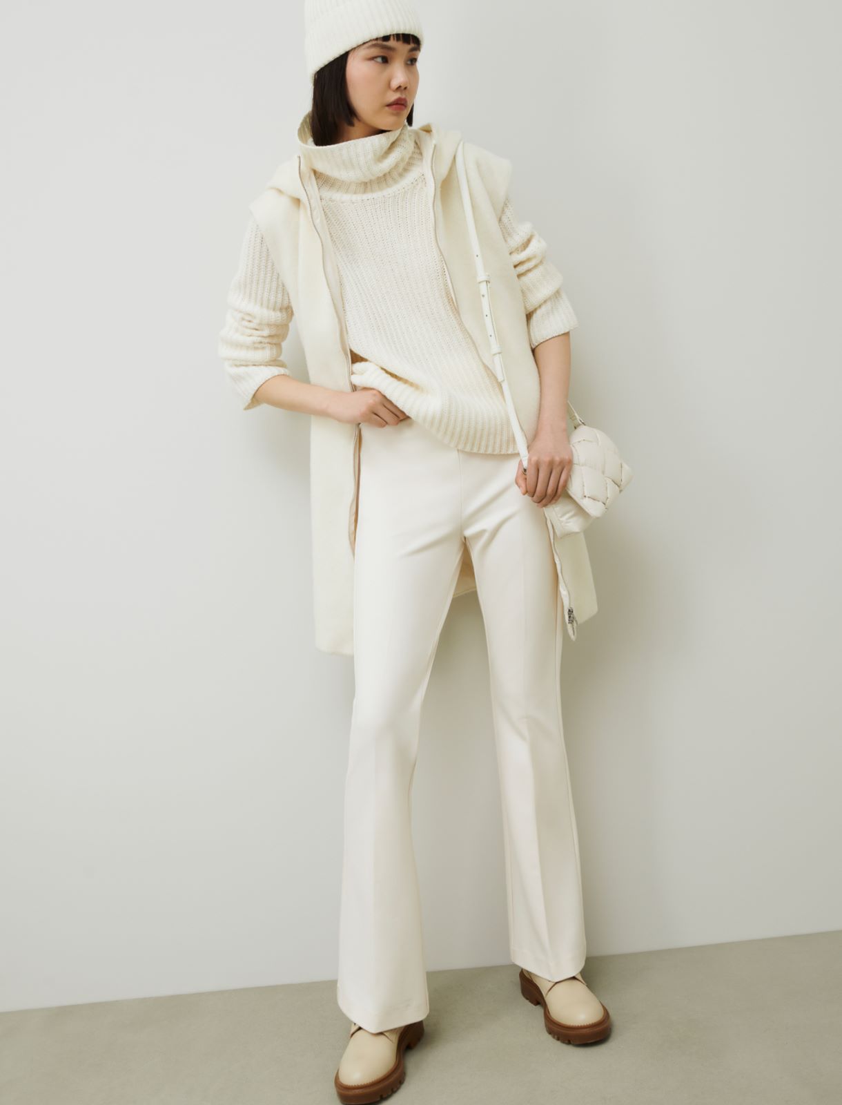 Flared trousers - White - Marella - 3