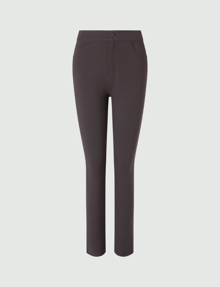High-waisted trousers - Dark grey - Marella - 2