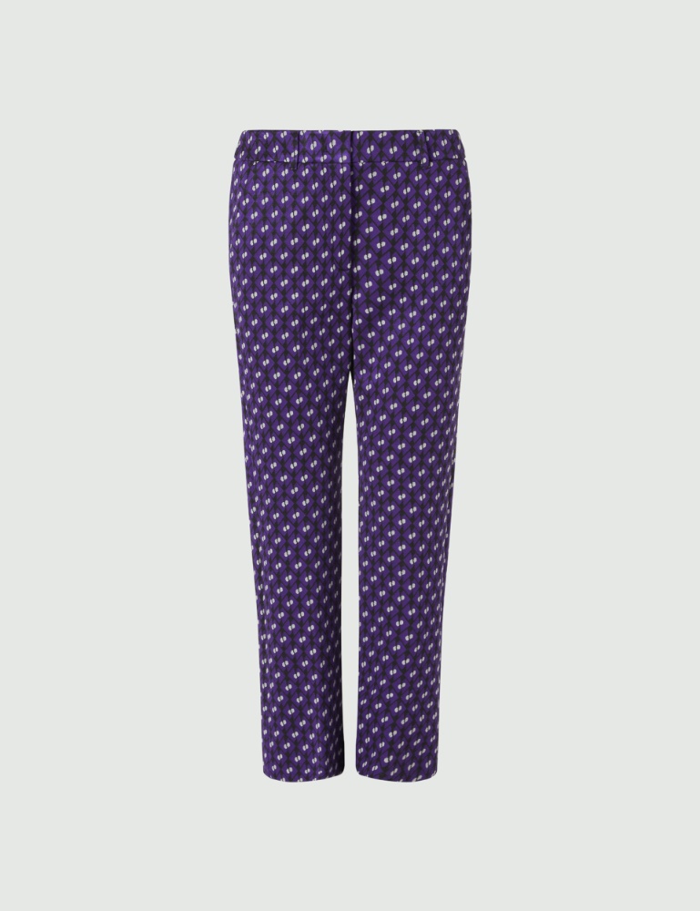 Jacquard trousers - Purple - Marella - 2