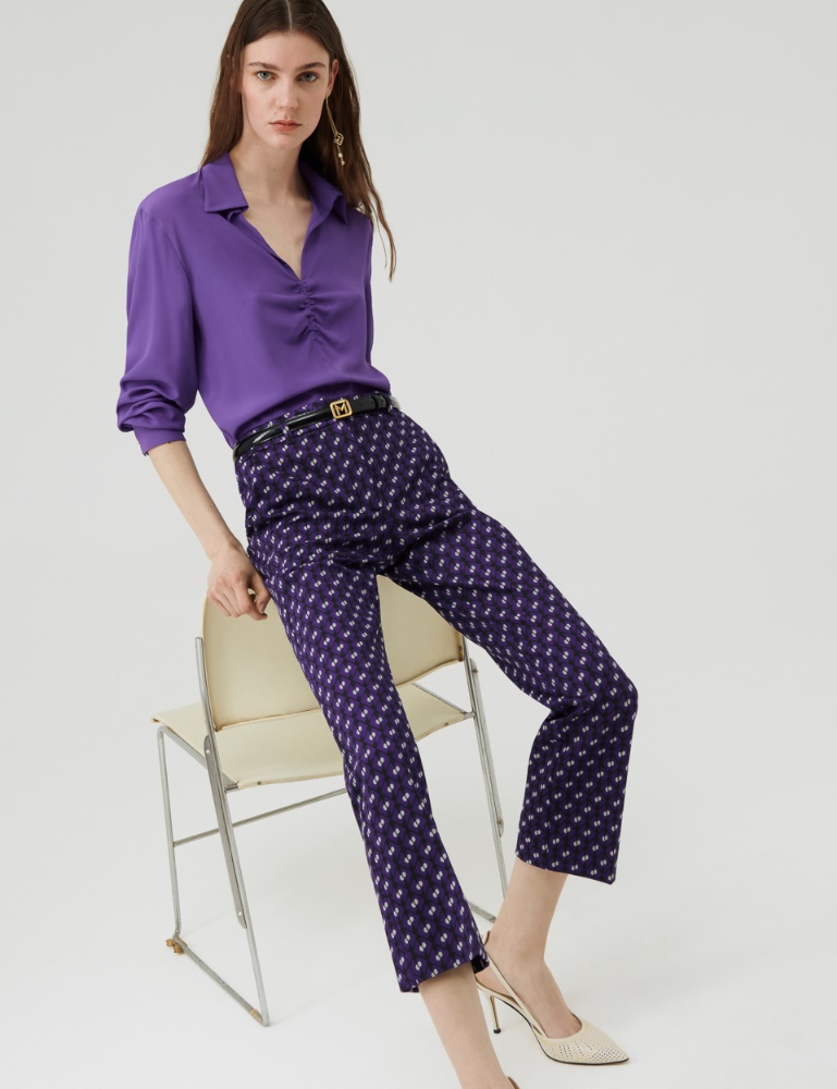 Jacquard trousers - Purple - Marella