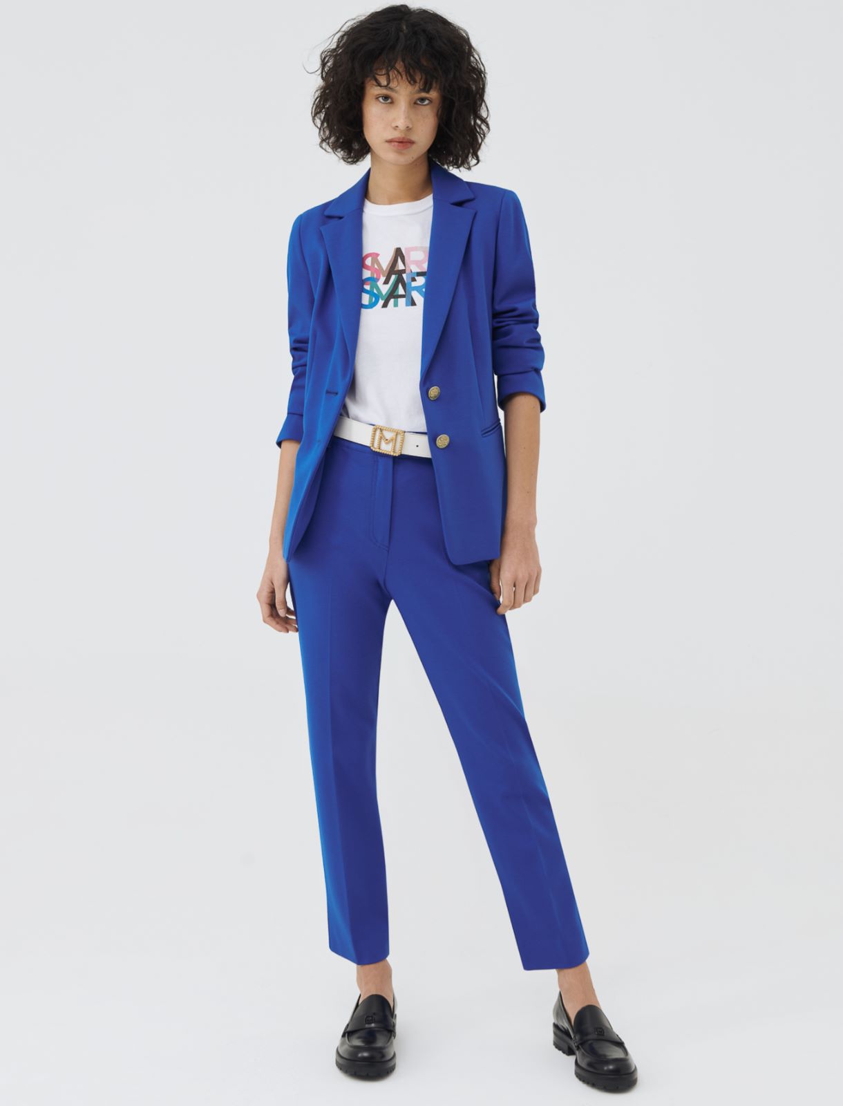 Jersey trousers - Cornflower blue - Marina Rinaldi