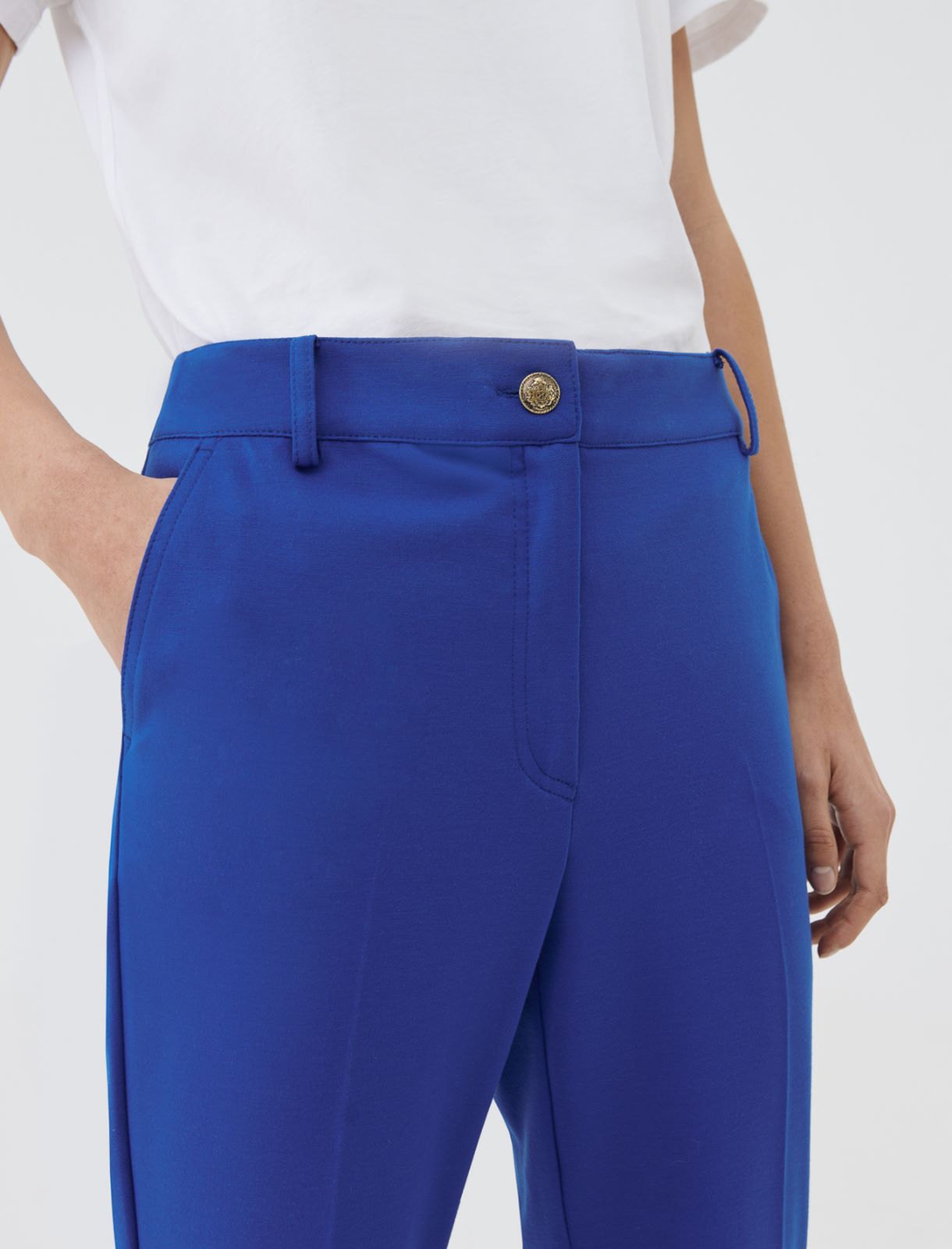 Jersey trousers - Cornflower blue - Marina Rinaldi - 4