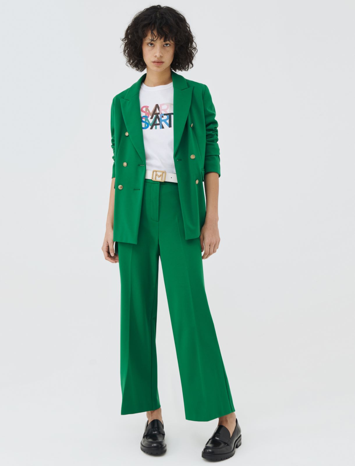 Jacquard trousers - Green - Marella