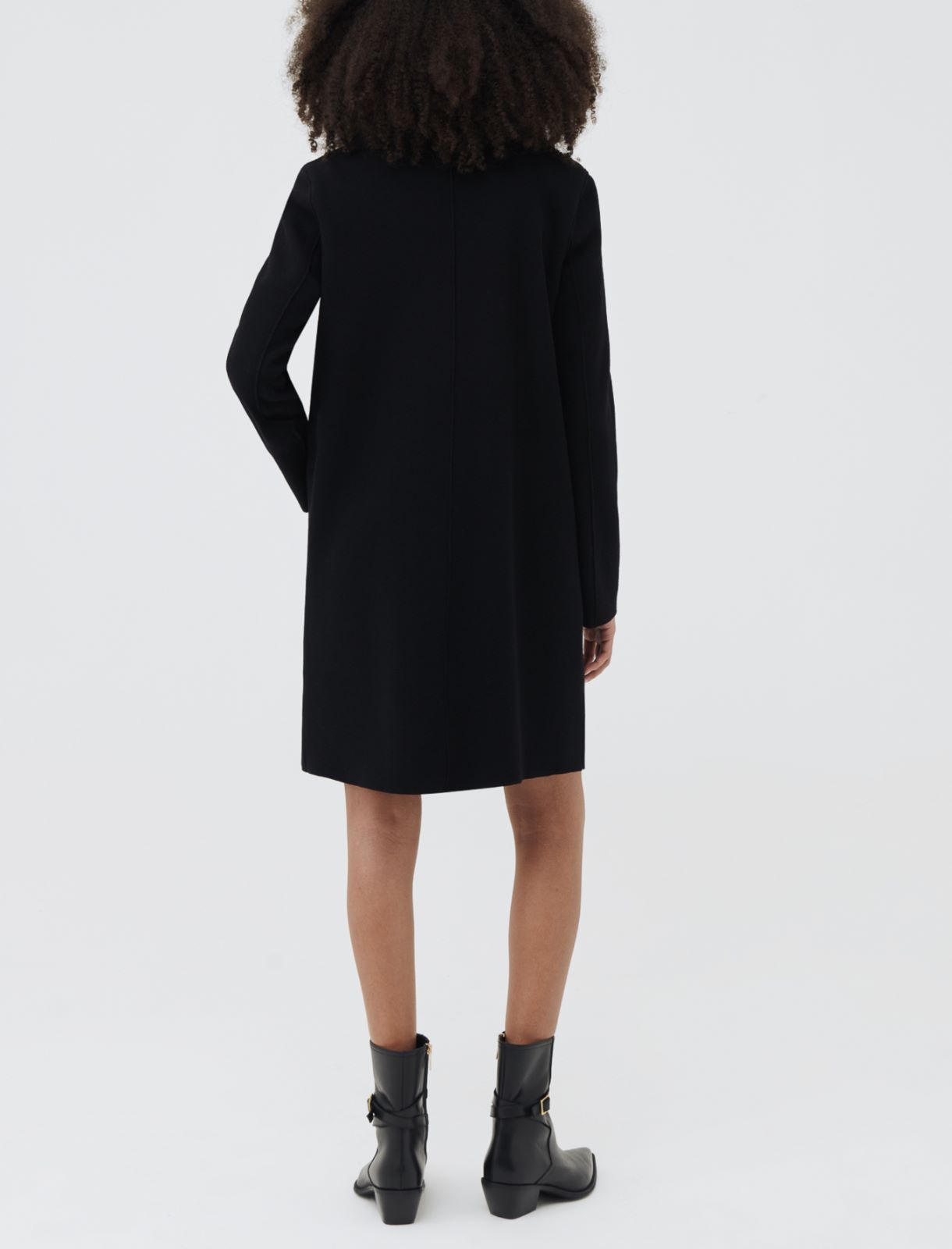 Knitted coat - Black - Marella - 2