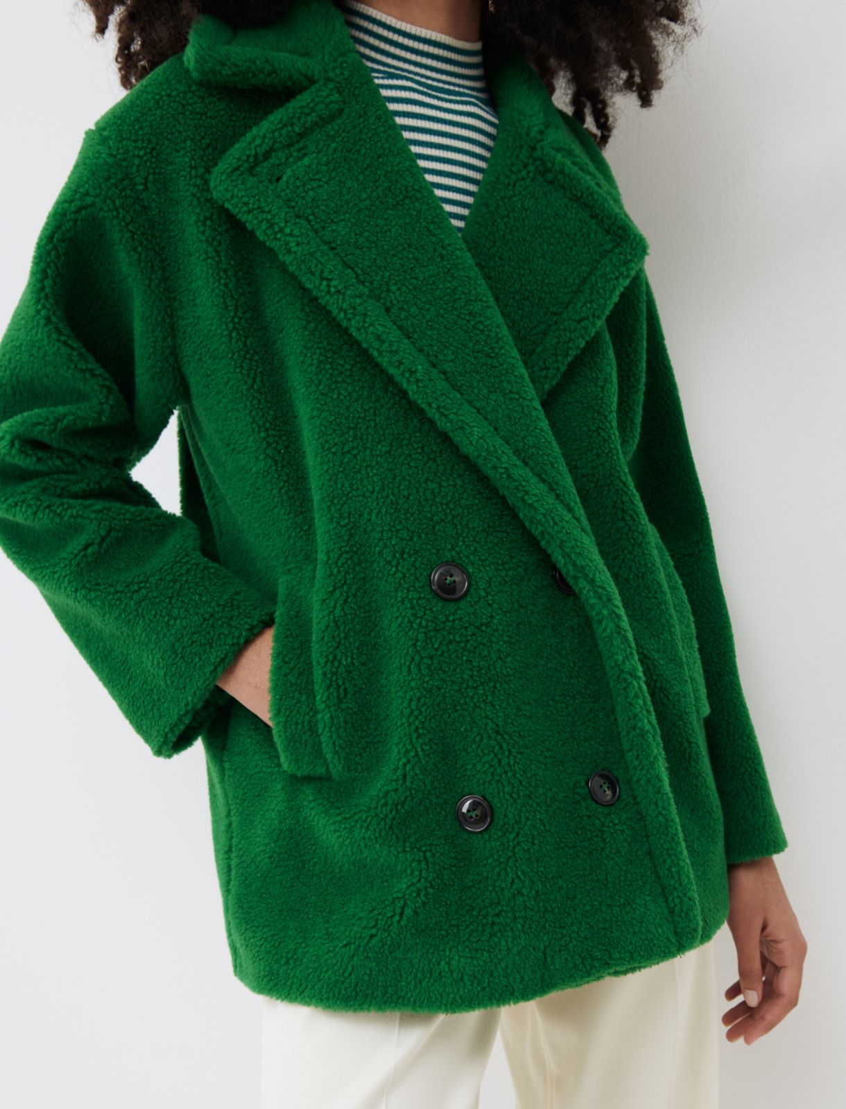 Teddy pea coat - Green - Marella - 4