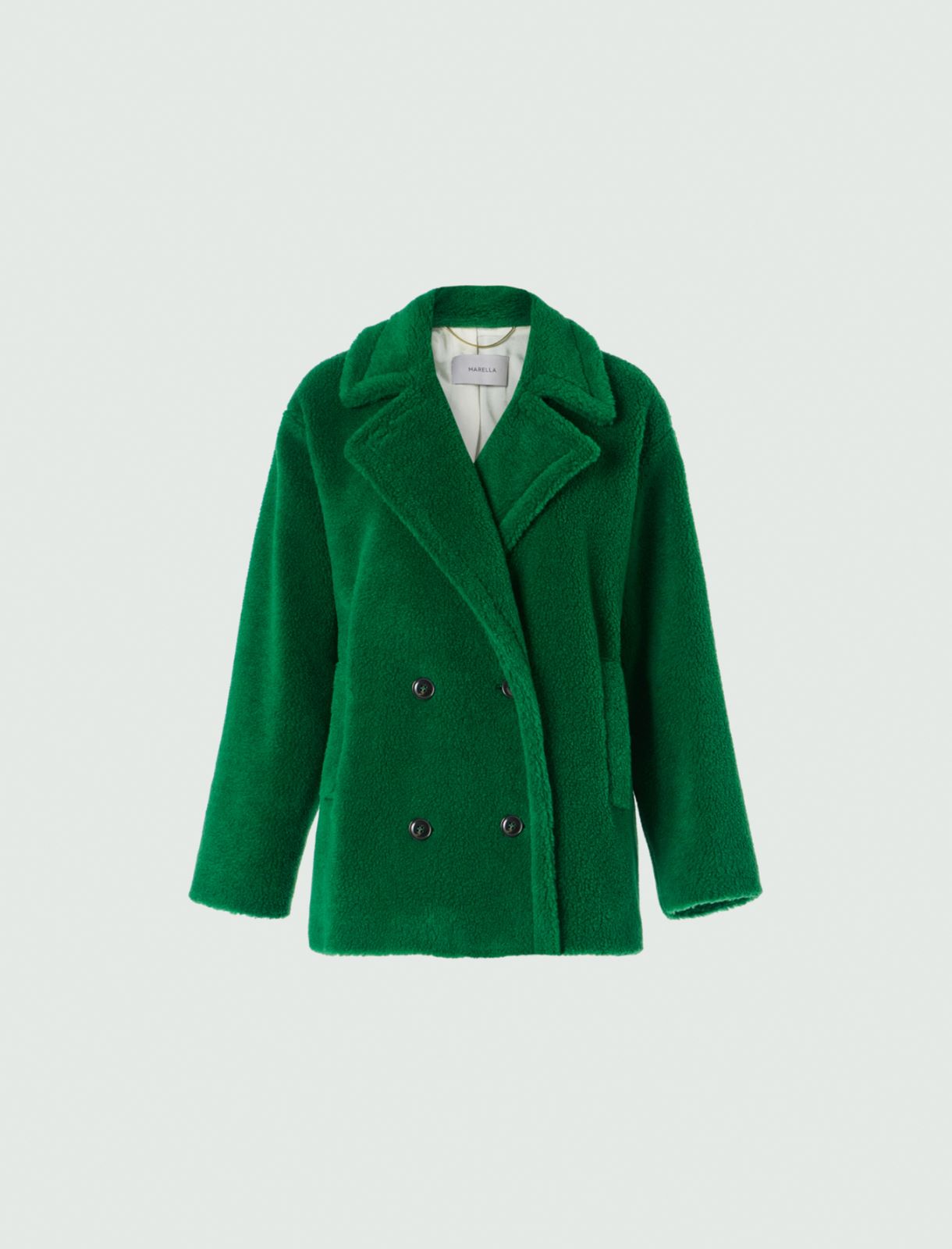 Teddy pea coat - Green - Marella - 5