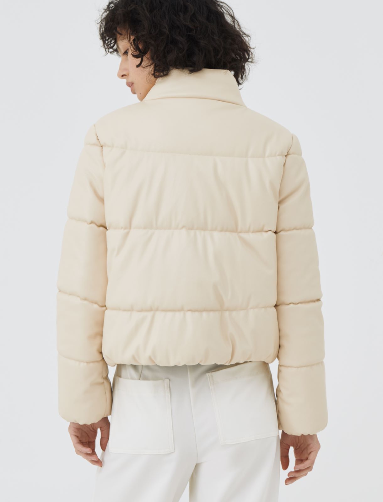 Padded bomber jacket - Cream - Marina Rinaldi - 2