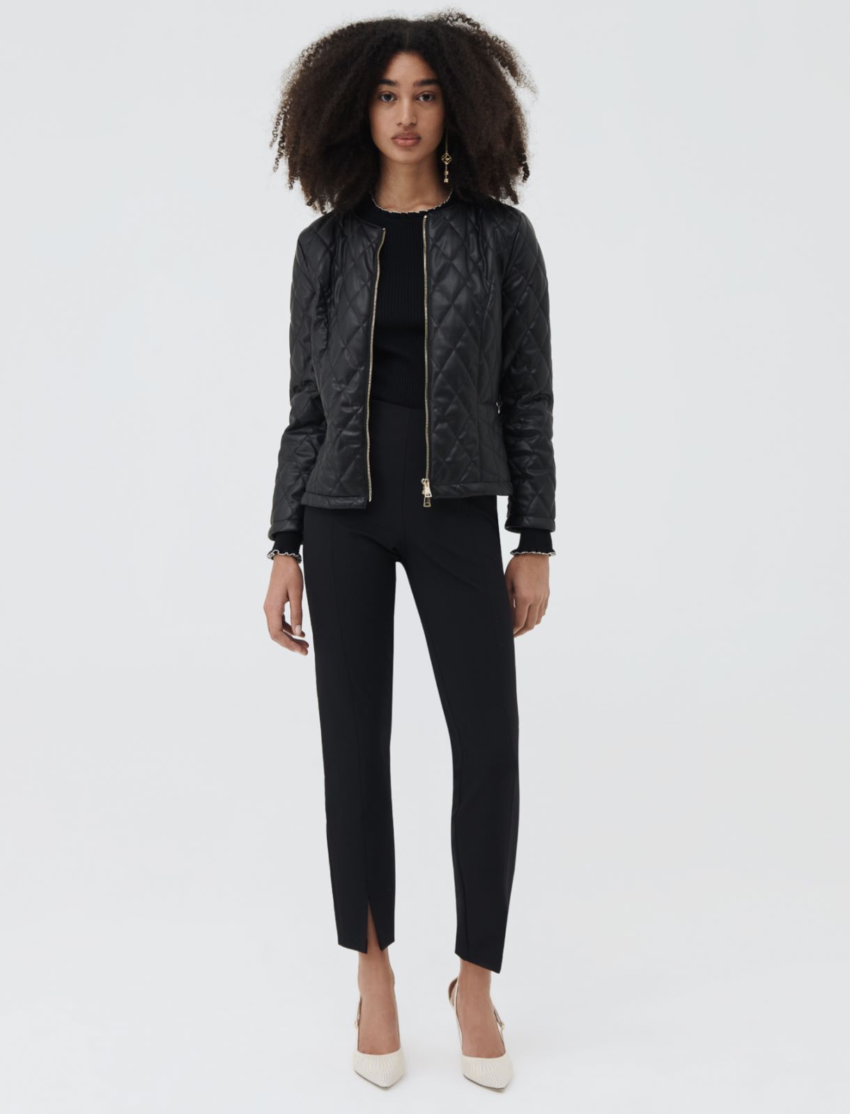 Coated jacket - Black - Marina Rinaldi